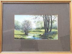 E L LITTLEWOOD: A framed and glazed watercolour de