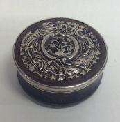 A Georgian tortoiseshell and silver inlaid box dec