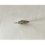 An 18 carat gold diamond set ring. Approx. 2.2 gra