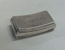 A rare rectangular shaped silver snuff box with gi