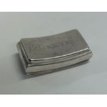 A rare rectangular shaped silver snuff box with gi