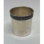 A Continental silver tapering goblet with ball dec