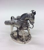 A novelty Continental silver model of a horse with