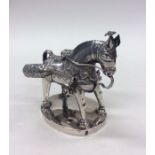 A novelty Continental silver model of a horse with