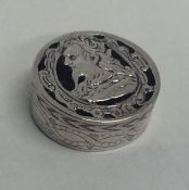 A silver pierced box in the Charles I style decora