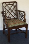 A good Georgian style dining chair with slip-in se