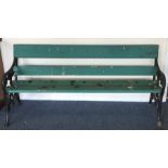 A good Colebrookdale style garden bench. Est. £50