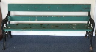 A good Colebrookdale style garden bench. Est. £50