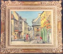 CAROLINE LEEDS (1931 - 2005): An ornate framed oil on canvas ent