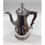 A good George III baluster shaped silver coffee po