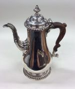 A good George III baluster shaped silver coffee po