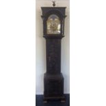 A massive oak carved grandfather clock with striki