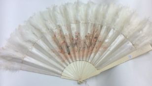 A Victorian fan attractively decorated with a roma