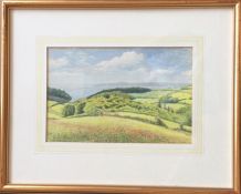 GABRIEL BLAIR: A framed and glazed watercolour ent