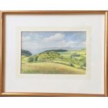 GABRIEL BLAIR: A framed and glazed watercolour ent