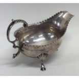 A good Georgian silver sauce boat with beaded rim