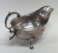 A good Georgian silver sauce boat with beaded rim