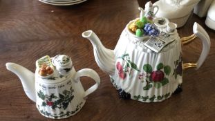 Decorative Portmeirion tea pot together with one o