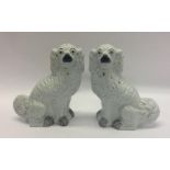 A pair of large Staffordshire dogs. Approx. 30 cms