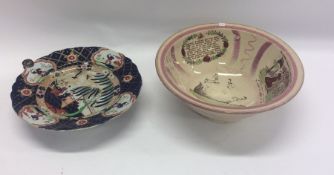 A Sunderland pottery lustre bowl together with an