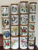 Sixteen Portmeirion storage containers. Est. £25 -