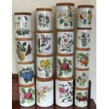 Sixteen Portmeirion storage containers. Est. £25 -