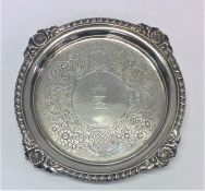 A good Georgian silver circular salver attractivel