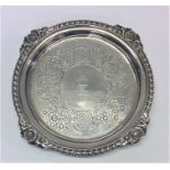 A good Georgian silver circular salver attractivel