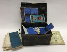 A box containing old Ordnance Survey and other map