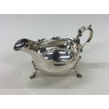 A good quality Georgian style silver sauce boat de