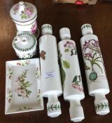 Decorative Portmeirion rolling pins etc. Est. £15