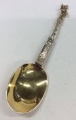 A silver gilt anointing spoon. London. By EP. Appr