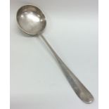 A Continental silver soup ladle of OE design. Appr