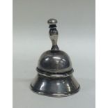 A rare miniature Dutch silver bell with tapering s