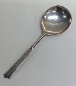 An unusual Antique Norwegian silver spoon decorate