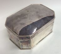 A heavy silver plated tea caddy together with mani