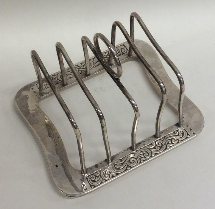 LIBERTY & CO: A rare five bar silver toast rack de - Image 2 of 3