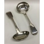 EXETER: A pair of fiddle pattern sauce ladles. App