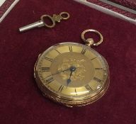 A good quality ladies 18 carat gold watch with gil