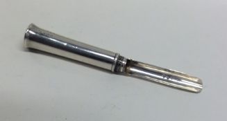 A rare Victorian silver travelling apple corer of