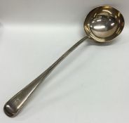 A good heavy OE and bead pattern silver soup ladle