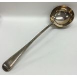 A good heavy OE and bead pattern silver soup ladle