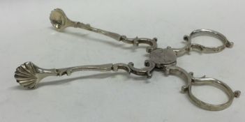 A good pair of Georgian silver sugar scissors. App