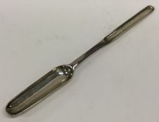 A Georgian silver double-ended marrow scoop. Appro