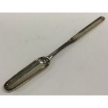 A Georgian silver double-ended marrow scoop. Appro