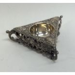 A Victorian silver embossed salt. London. Approx.