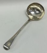 A Georgian silver OE pattern sauce ladle. London.