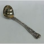 A good quality Georgian chased silver sifter spoon