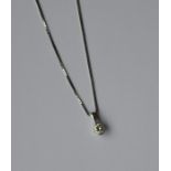 A good diamond single stone mounted as a pendant o