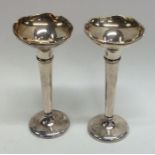 A pair of small tapering silver spill vases. Londo
